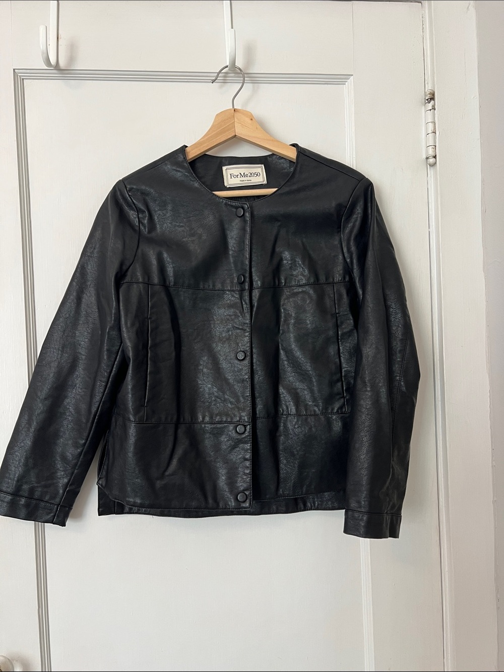 FM2050 Vegan Leather Jacket in Black